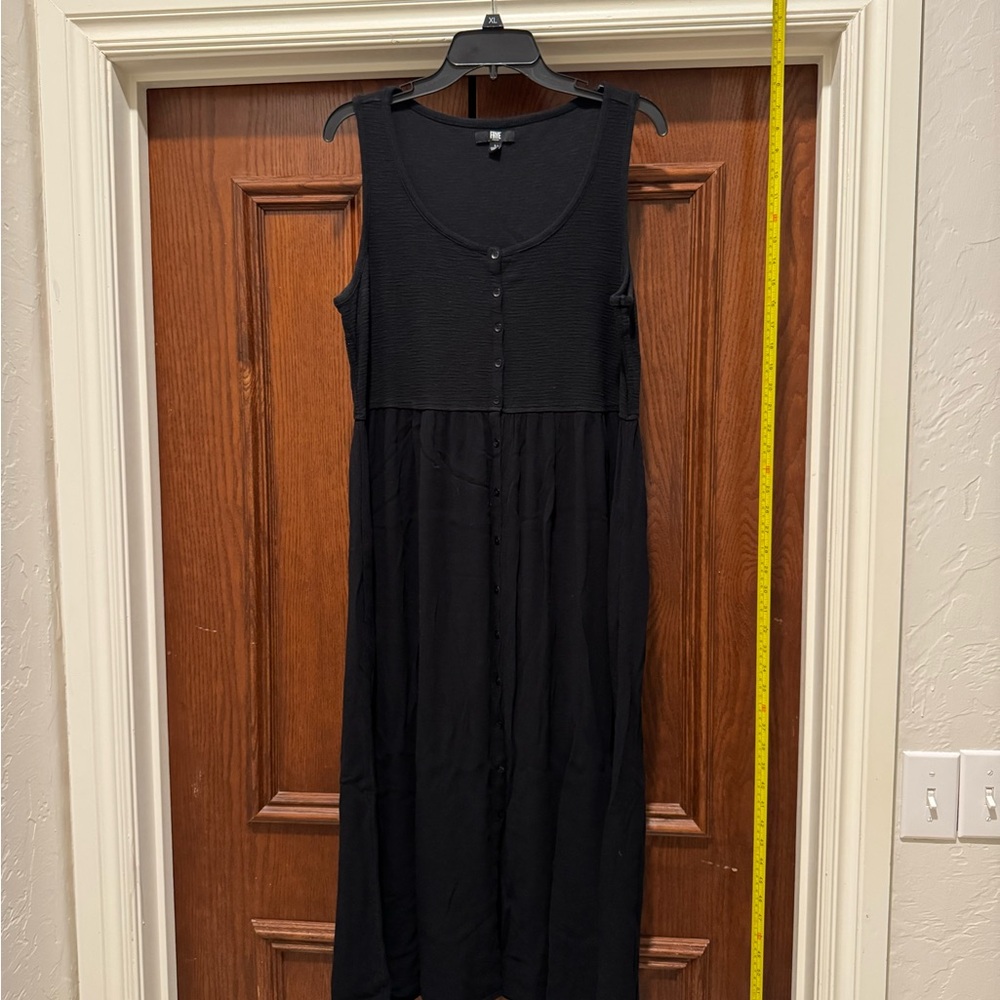 Frye Black Button-Front Midi Dress